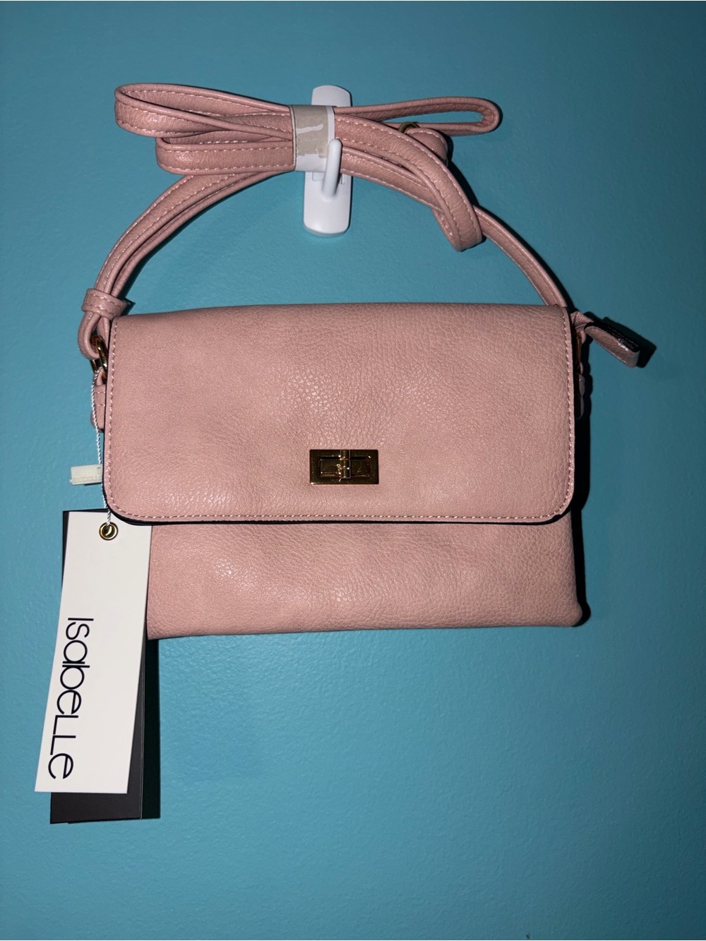 Isabelle Pink Crossbody Bag with Gold Turn-Lock- NWT!